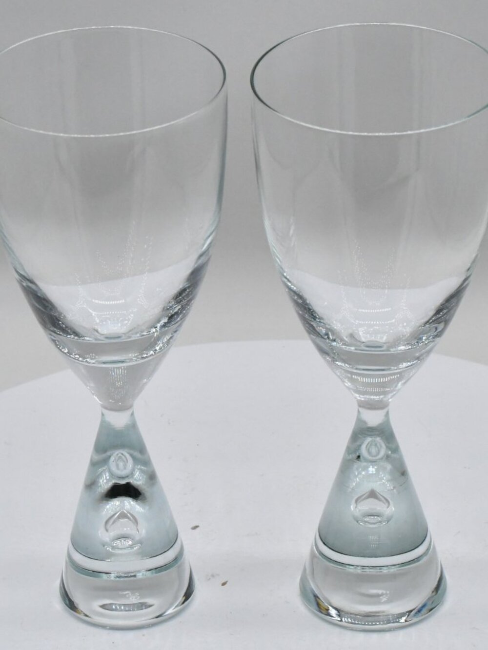 Vintage Holmgaard Princess Mid-Century Modern Pair Water Goblets By Bent Severin